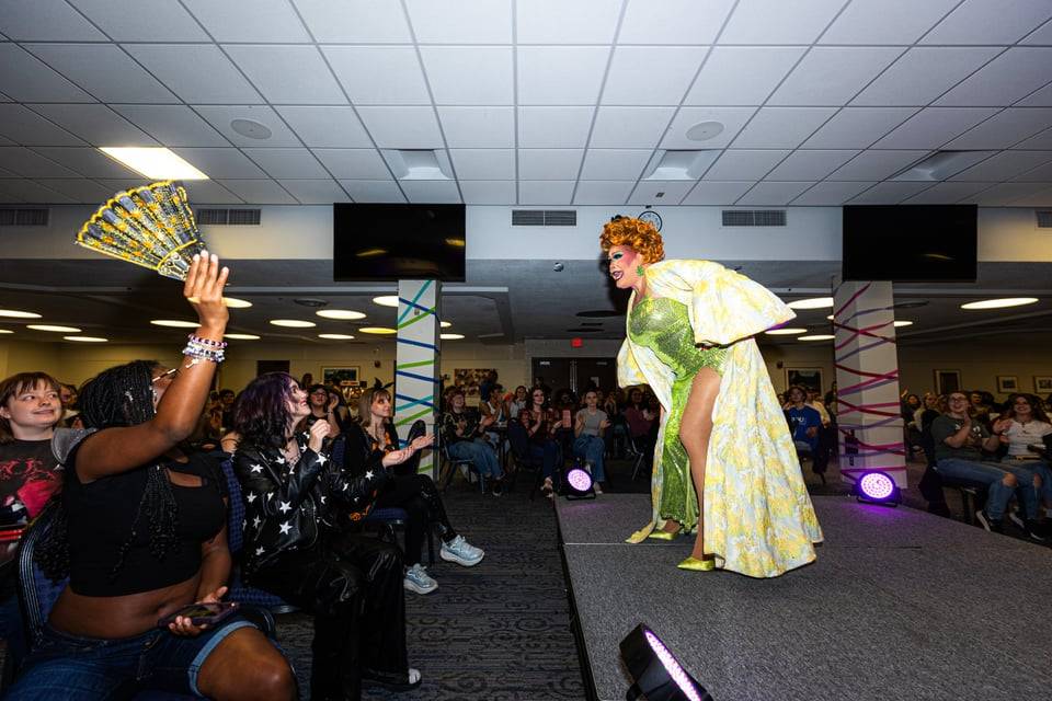 Drag queen on stage